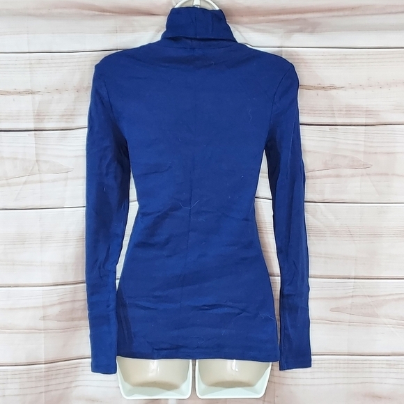 Old Navy GAP Lands End 5 piece lot turtlenecks blue red gray brown turquoise S M - Picture 2 of 16